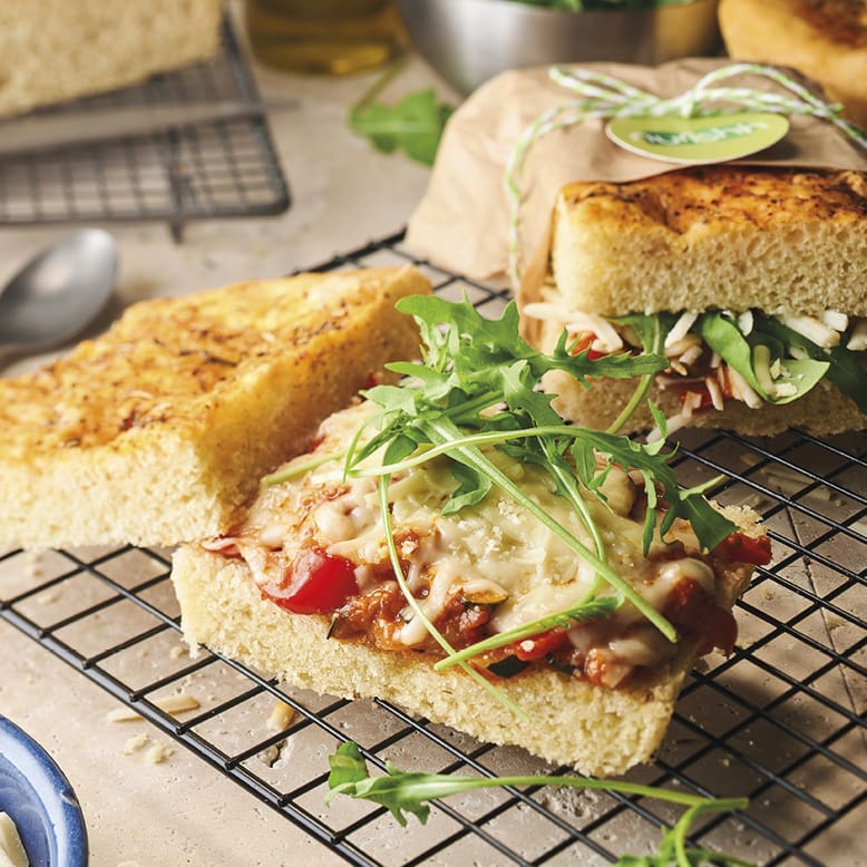 Focaccia with mozzarella