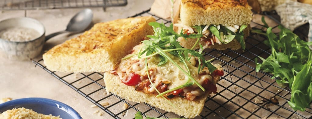Focaccia with mozzarella
