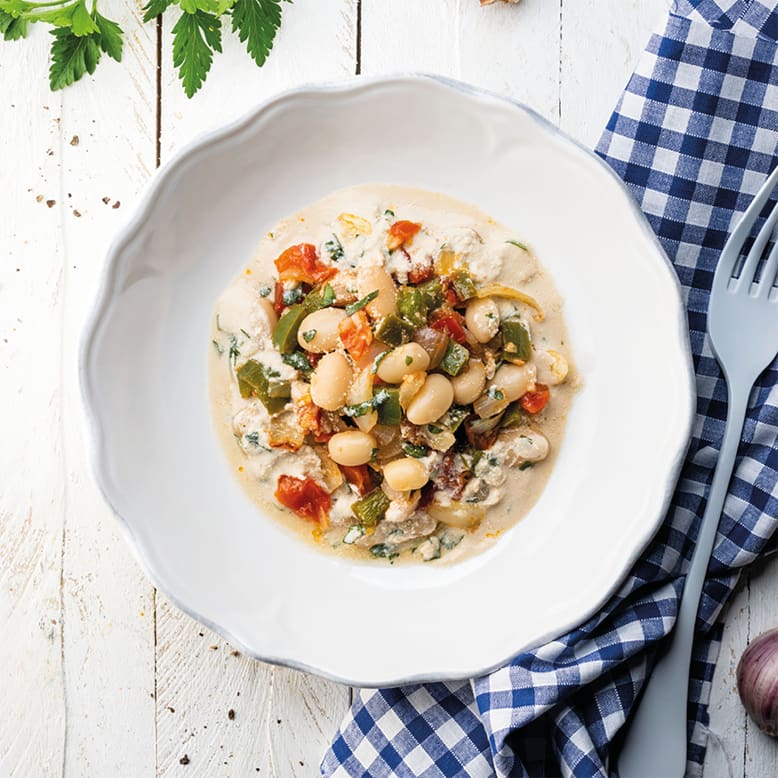 Spring white bean salad
